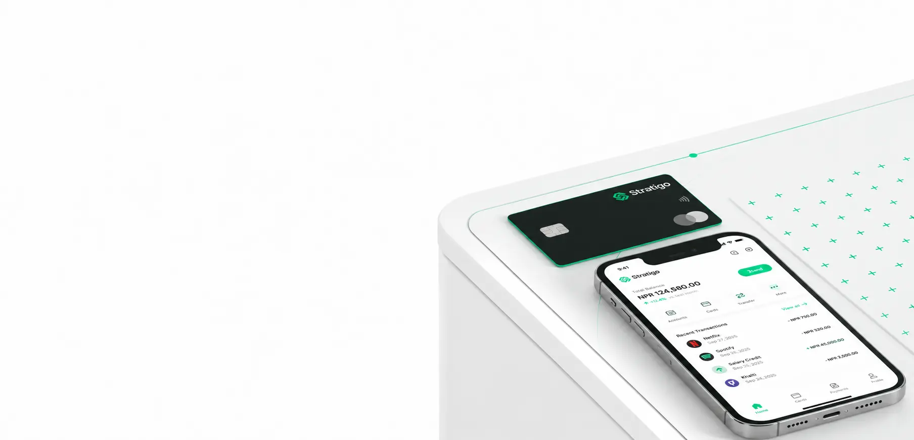 Stratigo card and banking app